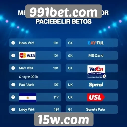Métodos de pagamento aceitos pelo 991bet na atualidade
